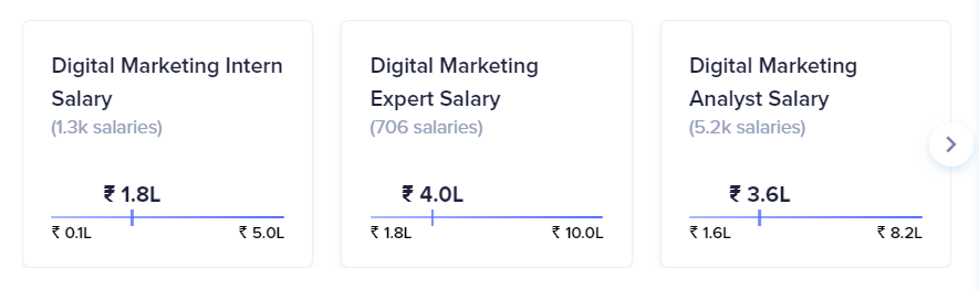  Digital Marketing Executive salary